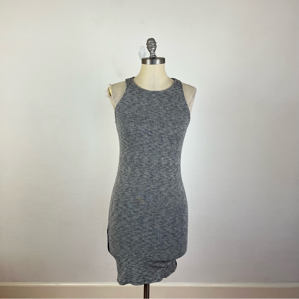 Rag & Bone Grey Ribbed Sleeveless Mini Dress